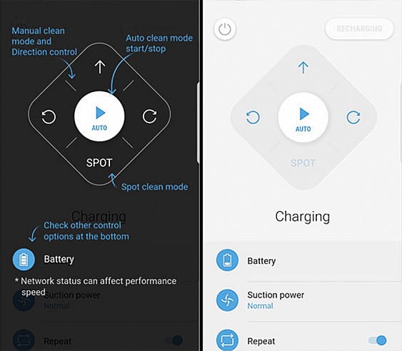 Samsung POWERbot Smartphone App Control
