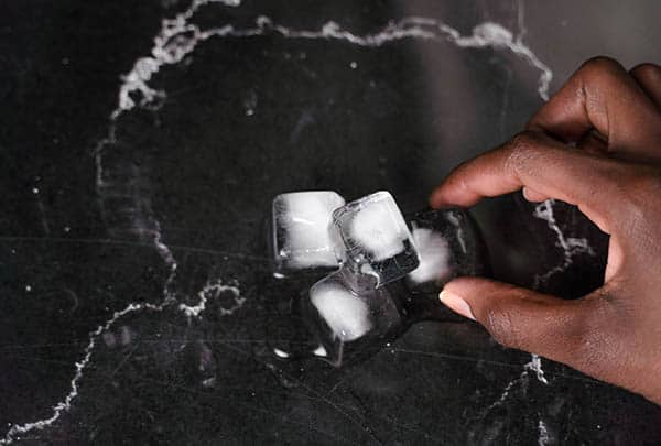 ice cubes on carpet